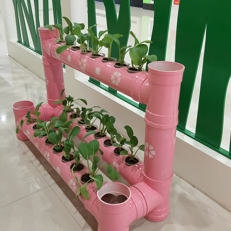 Natural Corner Flower Stand Equipment, Soil Cultivation Vegetable Rack, Kindergarten Decorative Flower Stand, Pipe Planting Pvc Flower Stand, Flower Pot