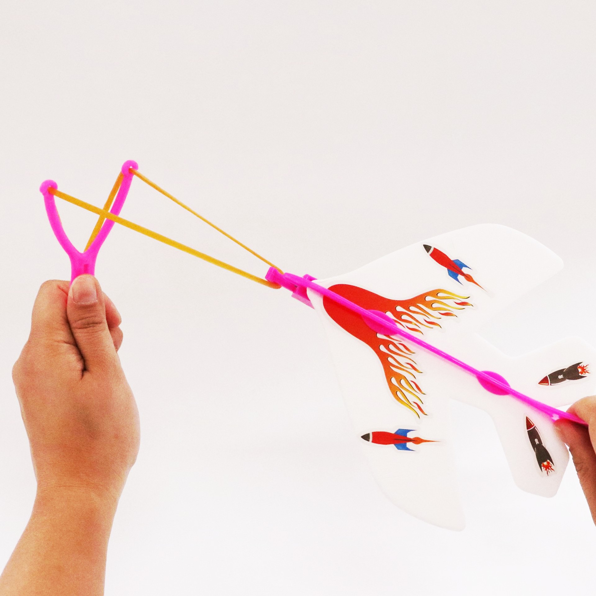 Catapult luminescent plane children's flying small toys slingshot flying arrows flashing roundabout plane kindergarten stall night market