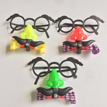 Blowing beard and funny childrens roll blowing dragon glasses toys big nose whistle mask tricky ground stalls supply