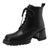 Martens, высокие универсальные короткие сапоги с молнией, французский стиль, из натуральной кожи, коллекция 2023