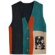 Retro knitted vest cardigan autumn and winter 2023 new loose design sweater vest female spring outer wear vest