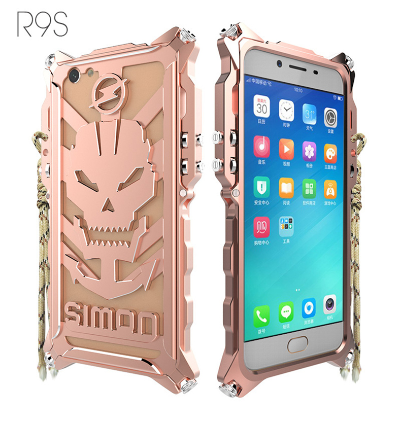 SIMON THOR Aviation Aluminum Alloy Shockproof Armor Metal Case Cover for OPPO R9s & OPPO R9s Plus
