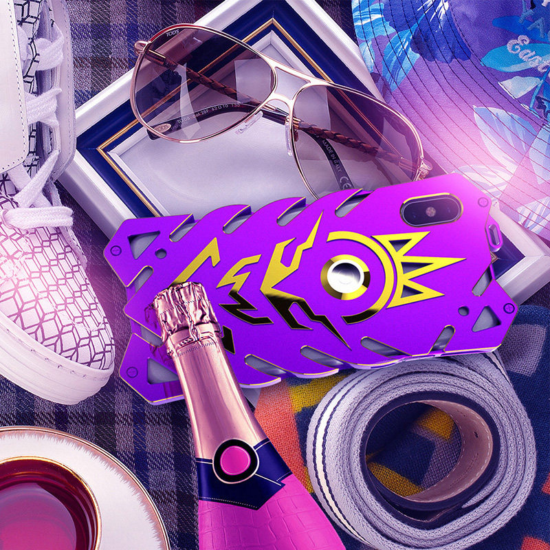 SIMON New THOR II Magnetic Bracket Aviation Aluminum Alloy Shockproof Armor Metal Case Cover for Apple iPhone X