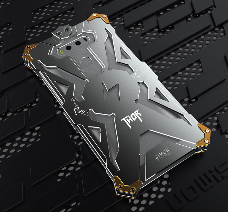 SIMON THOR Aviation Aluminum Alloy Shockproof Armor Metal Case Cover for LG V20
