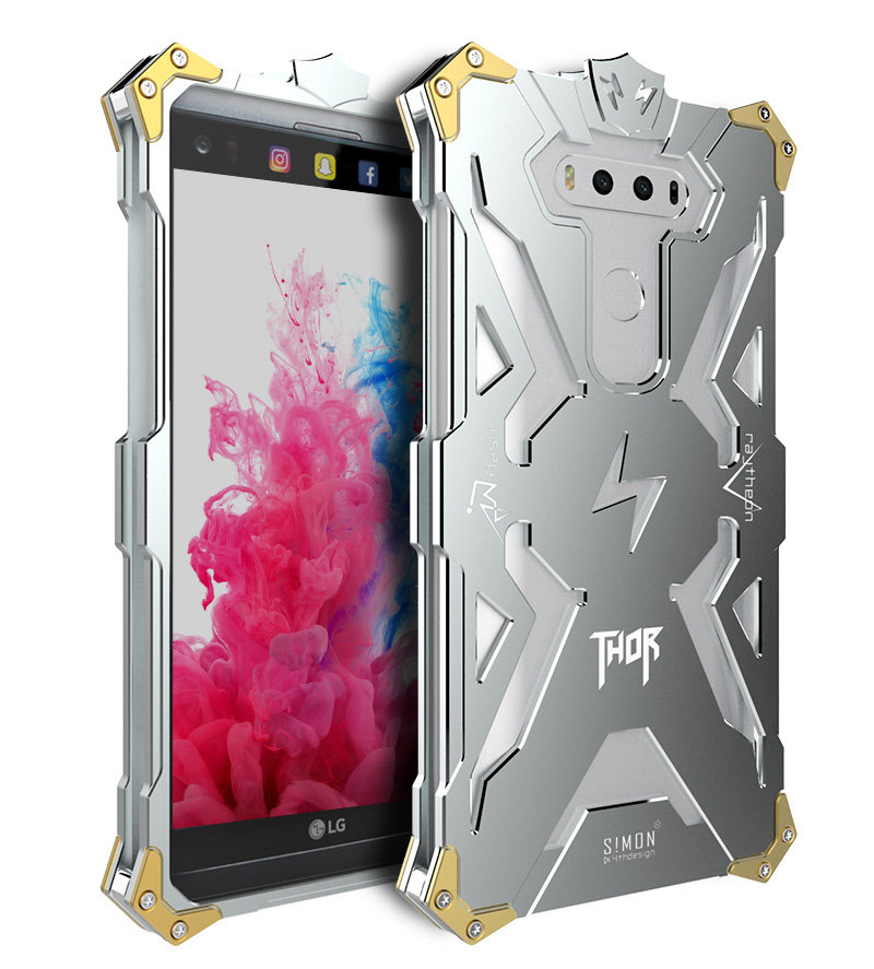 SIMON THOR Aviation Aluminum Alloy Shockproof Armor Metal Case Cover for LG V20