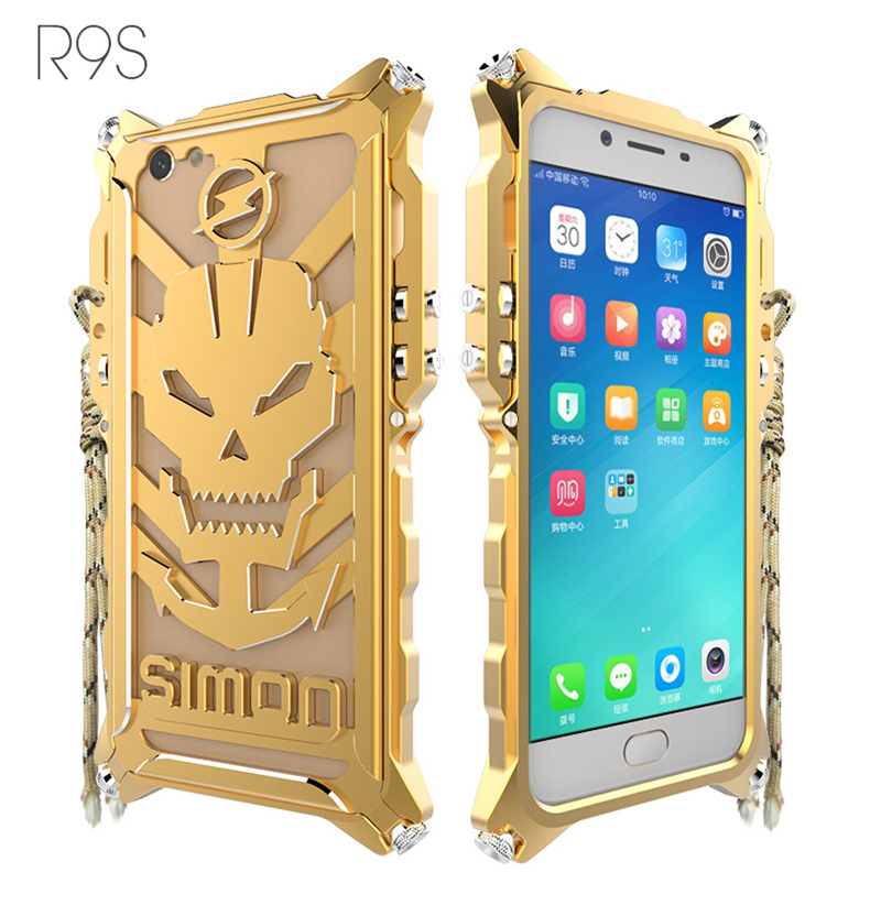 SIMON THOR Aviation Aluminum Alloy Shockproof Armor Metal Case Cover for OPPO R9s & OPPO R9s Plus
