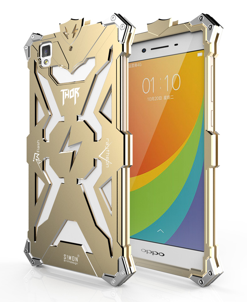SIMON THOR Aviation Aluminum Alloy Shockproof Armor Metal Case Cover for OPPO A59 | OPPO A53 | OPPO A51