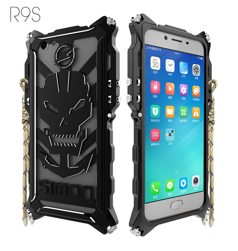 SIMON THOR Aviation Aluminum Alloy Shockproof Armor Metal Case Cover for OPPO R9s & OPPO R9s Plus