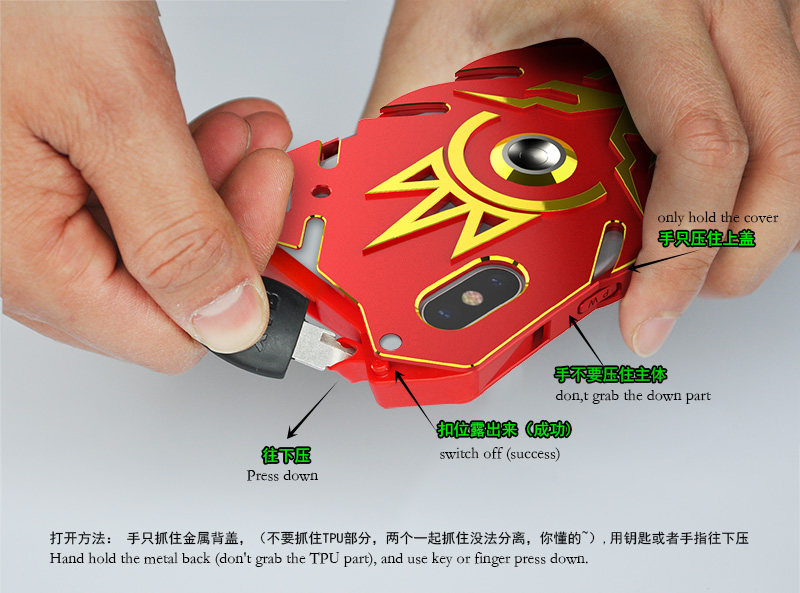 SIMON New THOR II Magnetic Bracket Aviation Aluminum Alloy Shockproof Armor Metal Case Cover for Apple iPhone X