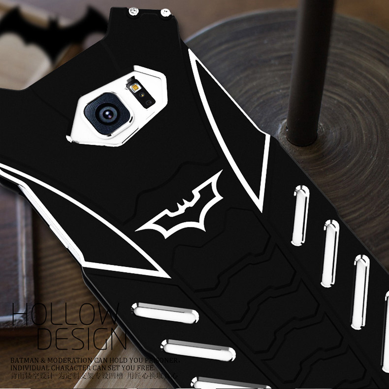 R-Just Batman Shockproof Aluminum Shell Metal Case with Custom Stent for Samsung Galaxy Note 5 N9200