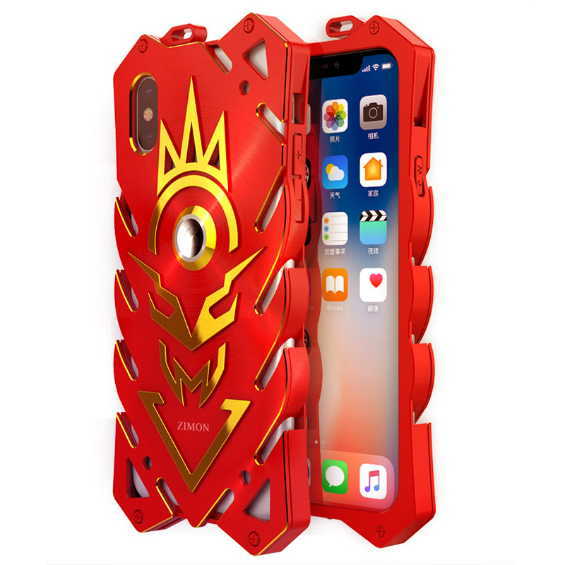 SIMON New THOR II Magnetic Bracket Aviation Aluminum Alloy Shockproof Armor Metal Case Cover for Apple iPhone X