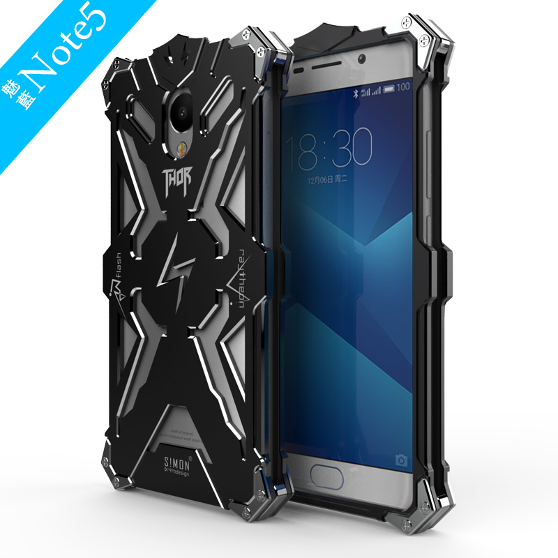 SIMON THOR Aviation Aluminum Alloy Shockproof Armor Metal Case Cover for MEIZU M5 Note