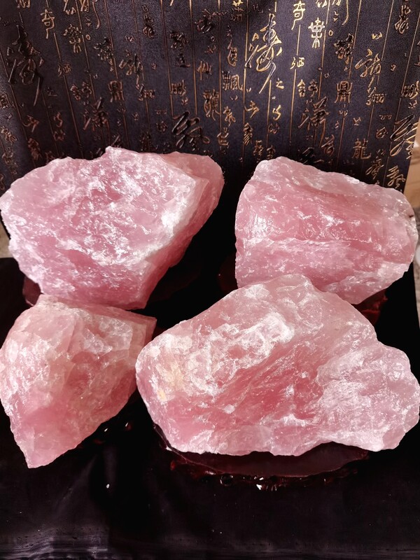 Clearance Sale 1kg Natural Pink Crystal Raw Stone Rose Quartz Large Ornament Raw Mineral Specimen Rough Material Hibiscus Stone Peach Blossom