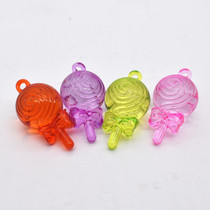 Children transparent acrylic crystal lollipop creative DIY pendant for boys and girls reward gift gem toy