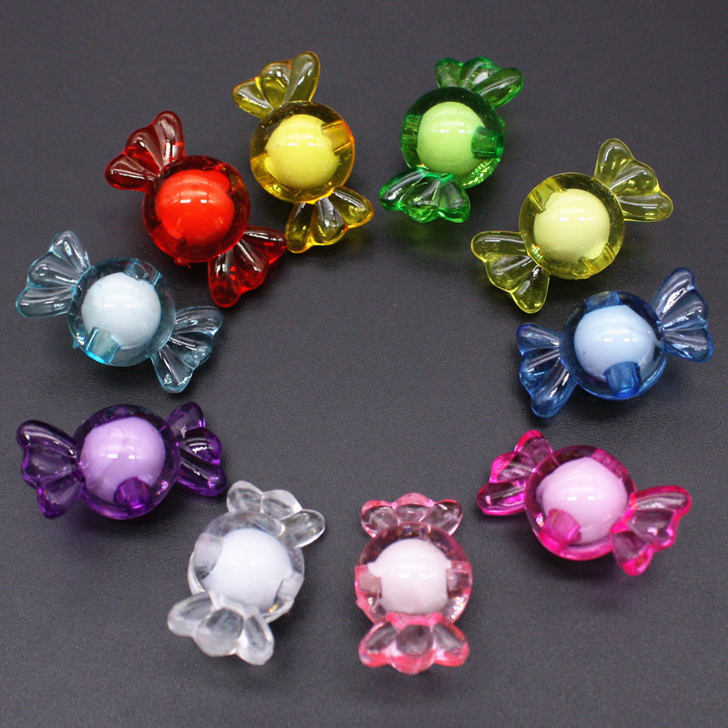 Transparent acrylic crystal candy children boys and girls creative DIY beaded toy children handmade jewelry