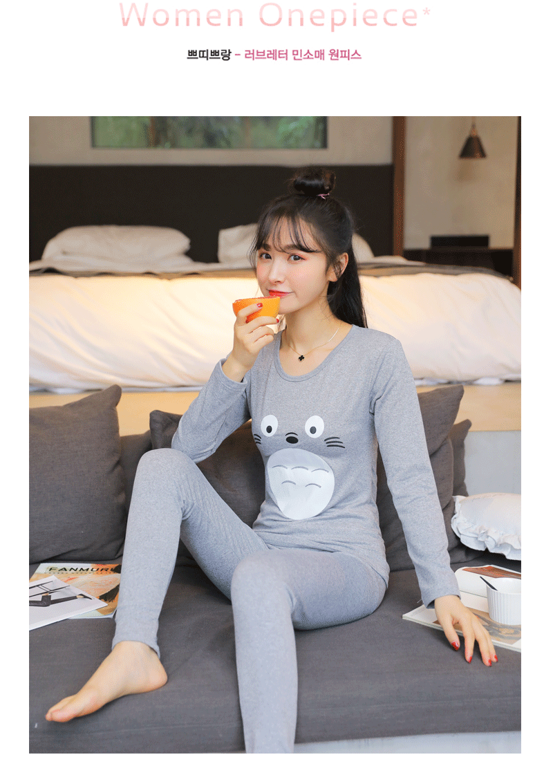Đồ lót nữ nhiệt cộng với đồ ngủ nhung mùa đông dễ thương chinchillas sinh viên chạm đáy áo len cotton quần mùa thu quần dài phù hợp với quần dài bộ thu đông nam cao cấp