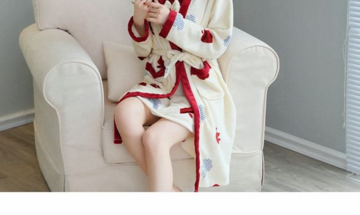 Đồ ngủ nữ mùa đông Phiên bản Hàn Quốc của san hô lông cừu flannel áo choàng gợi cảm áo choàng hai mảnh phù hợp với dịch vụ nhà sinh viên mùa thu và mùa đông quần áo ngủ nam