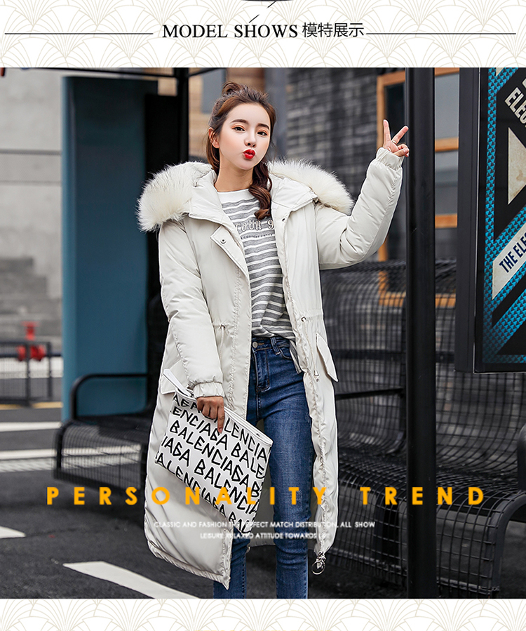 Đặc biệt mùa đông cotton nữ dài phiên bản Hàn Quốc của áo thun mỏng cổ áo lông thú bông lớn 2018 áo khoác cotton mới áo phao lông vũ uniqlo nữ