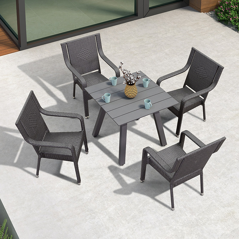 Garden dining table chair chair outdoor chair open - air chair terrace outdoor courtyard casual chair