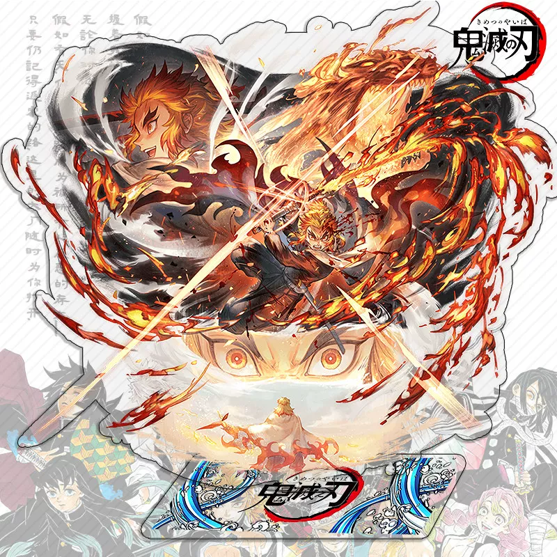 Игра Demon Slayer: Kimetsu no Yaiba, акриловые подвесные фигурки-орнаменты на подставке с изображением Факельного Столпа Зентису и Томиока Гю, Бабочки Ниндзя