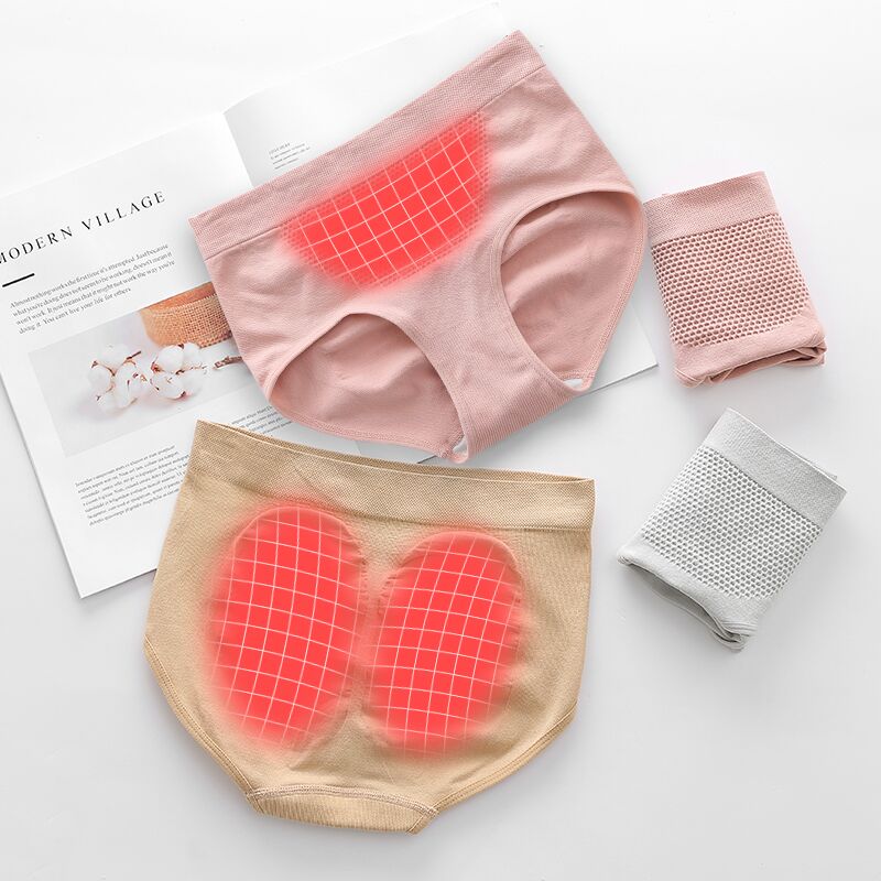 卡奢恋蜂巢暖宫内裤女抗菌收腹提臀裤女生内裤中腰翘臀女士短裤头