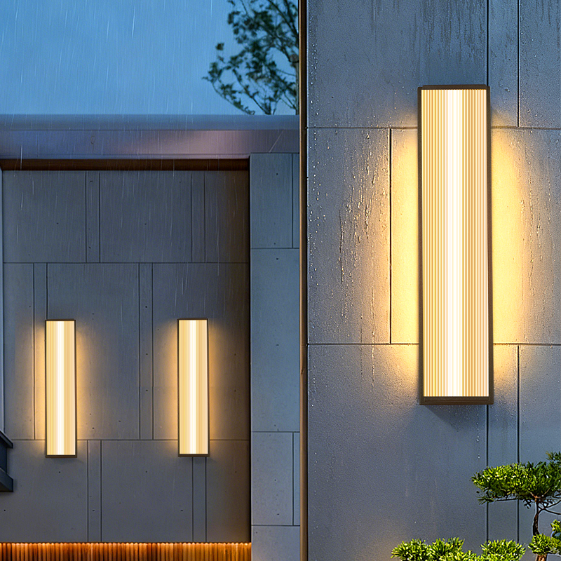 Outdoor Waterproof Villa Courtyard Simple Modern Balcony Terrace Outdoor Garden Fence Wall Exterior Entrance Door Lighting
