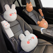 Car waist toddles cute cartoon waist leaning on girls leaning pillow office head pillows combined car seat waist support cushion