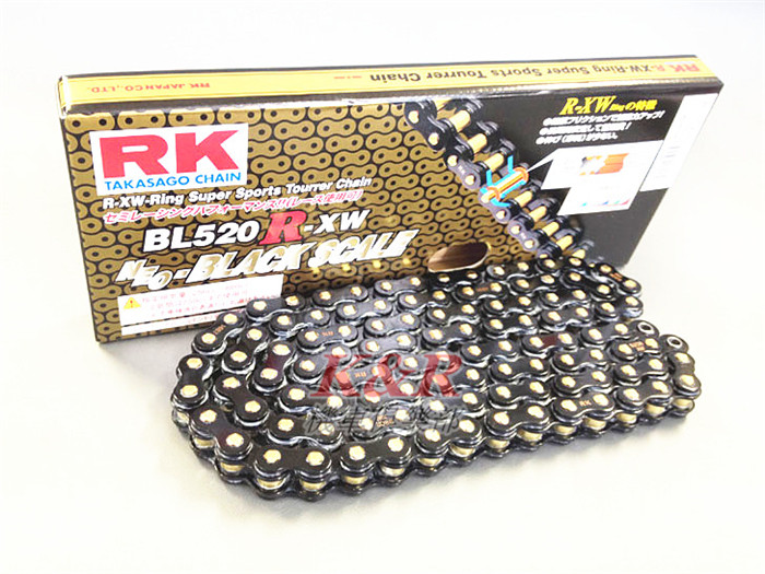 Japanese version of RK gold black gold oil seal locomotive chain XOS R-XW X-XW 520525530