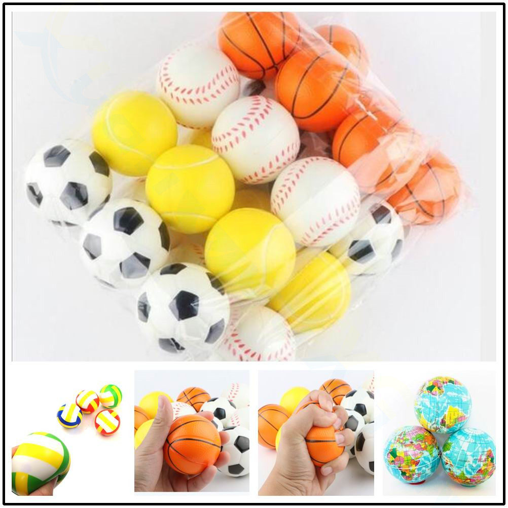 6 price PU foam vent ball kindergarten toy ball cognition small basketball soccer baseball bouncy ball small gift