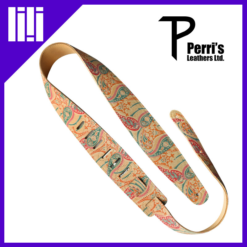 Canada imports Perris Perry Don Grass Embossing Pattern Electric Wood Guitar Leather Braces Soft Flush-Taobao