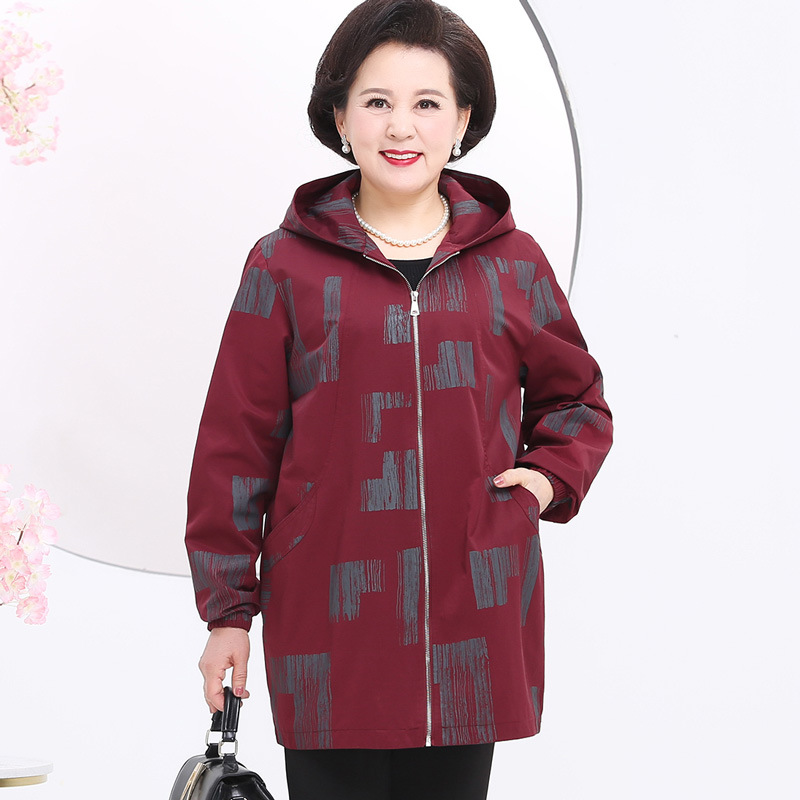Mid-aged women's clothing spring and autumn clothes with great size 200 catty of casual jacket Fat mother wide pure cotton jacket