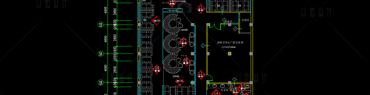 C09-咖啡馆厅吧装修 方案CAD施工图平立面效果图 原创设计...-6