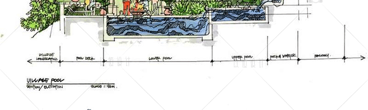 J28-景观剖面图手绘图效果图资料高清临摹细节图 原创设计...-8