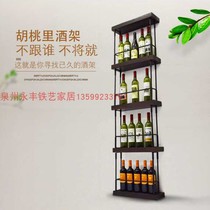 Bar Restaurant Cabinet against wall glowing wine frame wall hanging creative wine frame partition display frame