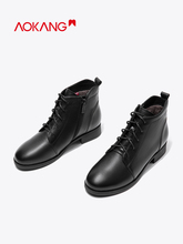 双重优惠：129元包邮   奥康   牛皮皮鞋 （可选加绒）