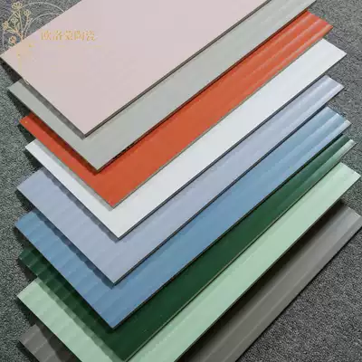 Simple color Net red tile 300x600 wave pattern porcelain piece kitchen wall tile macaron concave convex surface