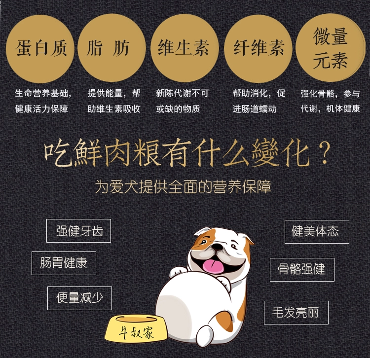 Niu Shujia Law Bulldog English Fighting Dog Ke Fund Mao Pupgie Thức ăn cho chó trưởng thành Thịt vịt hầm đông lạnh 10 kg - Chó Staples