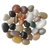 Natural Rain Flower Stone Boutique High Polished Goose Pebble Colorful Stone Fish Tank Gardening Bonsai Decoration Bungling 1 catty