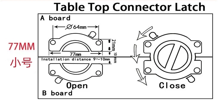 Dày hợp kim kẽm máy tính để bàn kết hợp tấm ván máy bay kết nối kết nối fastener máy tính để bàn phần cứng nối phụ kiện