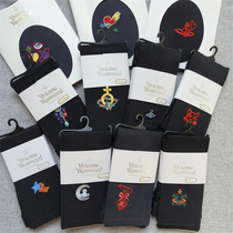 New Japanese Queen Mothers spring and autumn thin leggings with Saturn embroidery fashionable classic slimming leggings