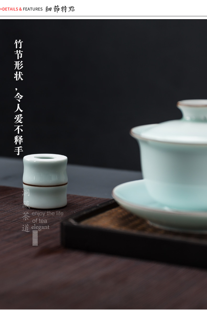 Fat white hole hidden floor hand - made up phnom penh lid value the Tory shadow green ceramic cover frame cover kung fu tea accessories