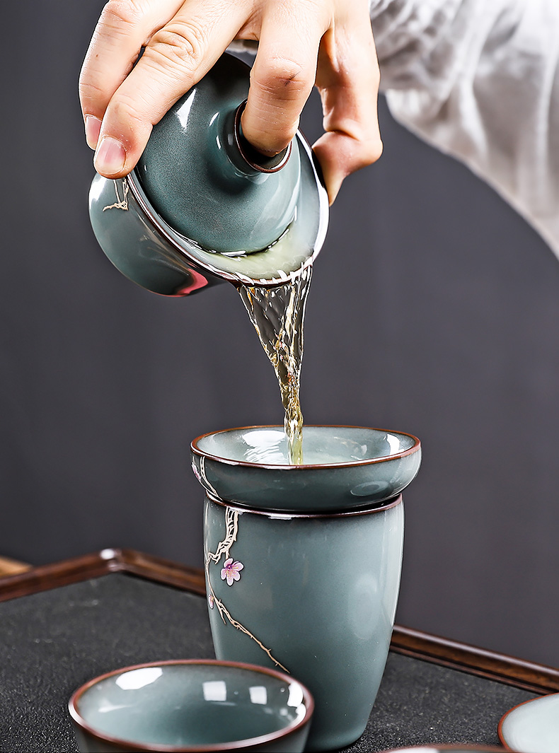 In building up ceramic filter) tea tea kungfu tea set home screen pack spare parts
