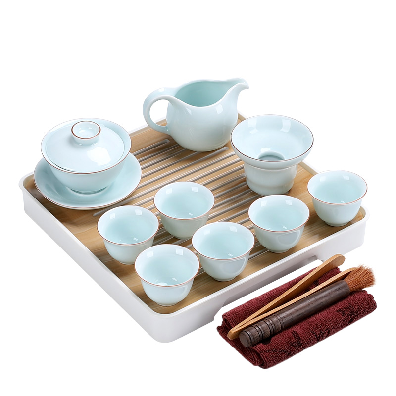 In building the European - style components of a complete set of tea service suit household contracted and I kungfu tea sets kunfu tea tea tray