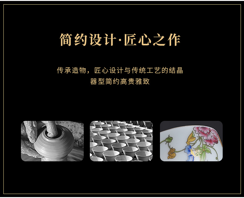 In building shadow oolong tea way 6 gentleman white porcelain tea sets accessories bamboo ChaGa tea spoon, ceramic tea tin