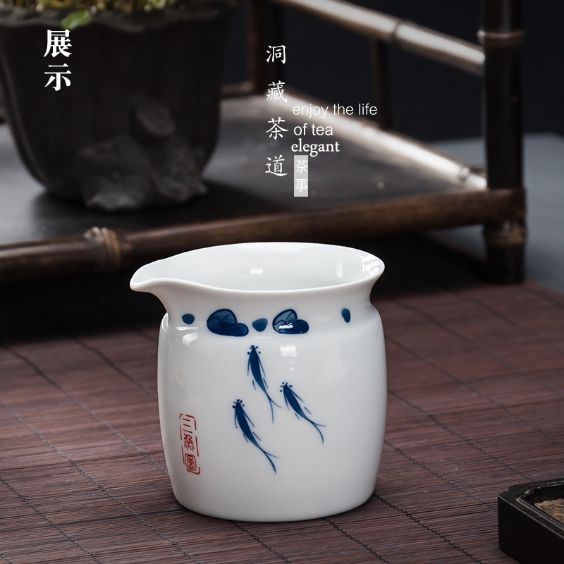 Building In hand - made ceramic fair keller kung fu tea set zero distribution of tea ware and cup and cup, hand draw tea sea