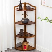 Kitchen storage corner rack floor fan-shaped corner triangle countertop multi-layer pot rack household debris storage shelf