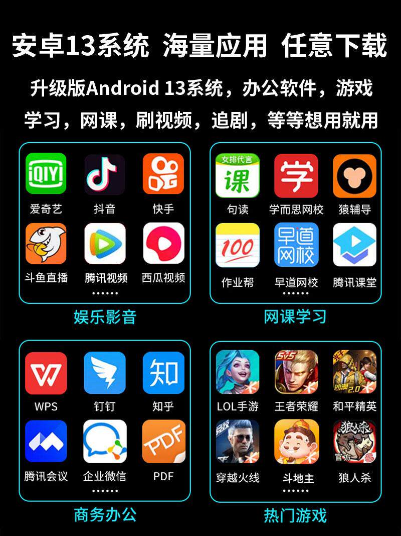 [Official Genuine] 2025 New Tablet Pc iPad Pro Android Mobile Phone Insertable Card Samsung Hd Eye Protection Full Screen Online Class Game Kidsren's Special Student Learning Machine for the Elderly