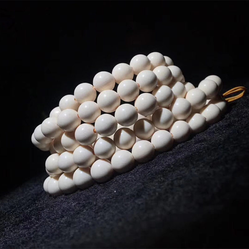 Norman Simon Natural Mammoth Ivory 108 Hạt Vòng tay Hạt đơn và thành phẩm vòng tay