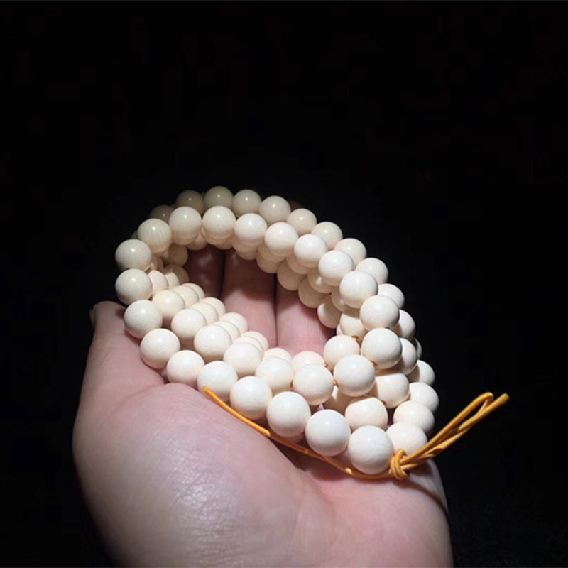 Norman Simon Natural Mammoth Ivory 108 Hạt Vòng tay Hạt đơn và thành phẩm vòng tay