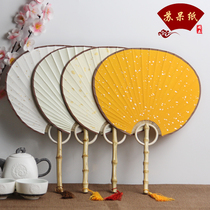 Craft fan Palace fan Group fan Blank group fan Double-sided palace fan group fan Japanese white ancient paper fan Calligraphy painting